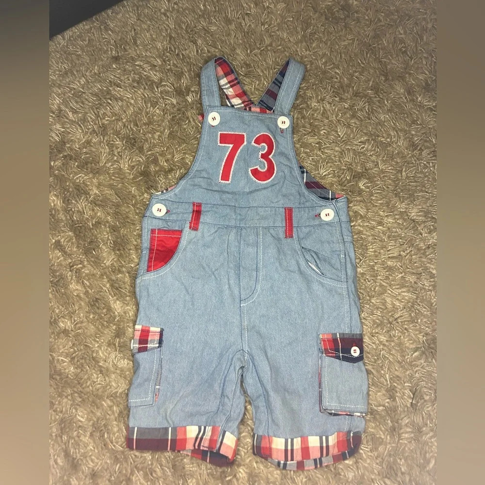 5 for $30 happy face overalls size 2T​​